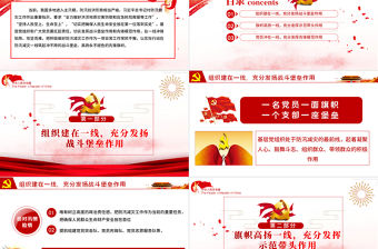 讓黨旗在防汛減災一線高高飄揚 發揮黨員干部先鋒模范作用 PPT模板