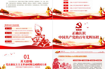 百年歷史的脈絡(luò)和線索建黨100周年七一建黨節(jié)專題黨課PPT