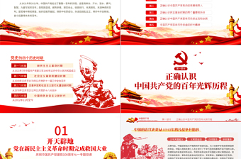 百年歷史的脈絡(luò)和線索建黨100周年七一建黨節(jié)專題黨課PPT