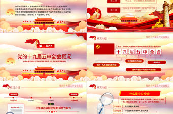 2020聚焦十九屆五中全會精神解讀PPT模板