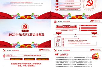 大氣漸變黨政風(fēng)學(xué)習(xí)2021中央經(jīng)濟(jì)工作會議精神專題黨課PPT