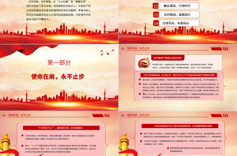 2021百年大黨的歷史擔(dān)當(dāng)PPT模板黨史知識(shí)黨性教育黨課