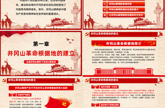 弘揚井岡山精神 不忘初心跟黨走微黨課PPT模板