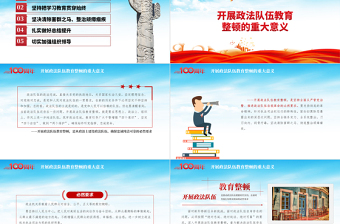2021全國政法隊(duì)伍教育整頓動(dòng)員大會(huì)慶祝建黨100周年P(guān)PT