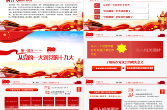 2021紅船精神百年初心歷久彌堅PPT慶祝建黨100周年專題黨史學習教育專題輔導黨課PPT模板