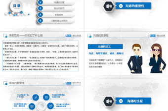 大氣商務風企業溝通技巧培訓培訓PPT模板