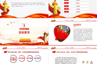 2021三更專題教育PPT紅色大氣政治標準要更高黨性要求要更嚴組織紀律性要更強專題教育的工作方案黨課課件