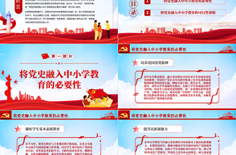 將黨史融入中小學(xué)教育中的必要性及策略探究PPT2022紅色大氣中小學(xué)從小學(xué)黨史永遠跟黨走黨課課件