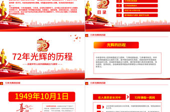 2021光輝的歷程偉大的奇跡PPT紅色簡(jiǎn)潔十一國(guó)慶節(jié)新中國(guó)成立72周年黨課課件
