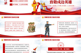 2021致敬最可愛的人我們的戍邊英雄PPT模板