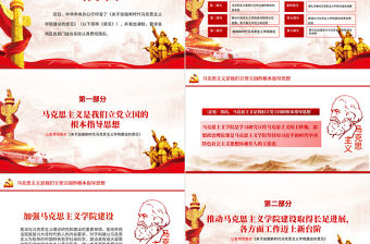 2021關于加強新時代馬克思主義學院建設的意見PPT馬克思主義是我們立黨立國的根本指導思想黨課課件