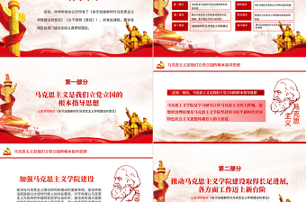 2021關(guān)于加強新時代馬克思主義學(xué)院建設(shè)的意見PPT馬克思主義是我們立黨立國的根本指導(dǎo)思想黨課課件
