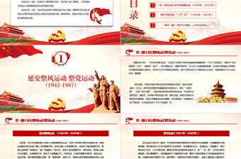 2021百年黨史中的黨內思想教育PPT中國共產黨建黨一百周年系列黨課