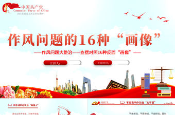 作風問題的16種“畫像”PPT作風問題大整治查擺對照16種反面“畫像”黨員思想教育黨課課件
