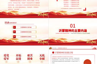 弘揚沂蒙精神PT建黨100周年中國精神譜系愛黨愛軍開拓奮進艱苦創(chuàng)業(yè)紅色基因凝聚奮進偉力黨員輔導專題黨課