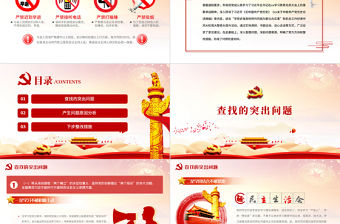 市政府黨組學習2021年民主生活會對照檢查材料PPT黨政風黨支部團支部民主生活會學習教育專題授課課件