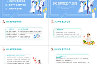 護理年終總結PPT2022簡約時尚風護士年重總結課件模板