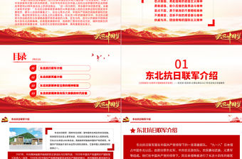 東北抗聯(lián)精神PPT紅色大氣中國精神譜系弘揚歷久彌新的抗聯(lián)精神堅定的信仰信念高尚的愛國情操和偉大的犧牲精神專題輔導(dǎo)黨課