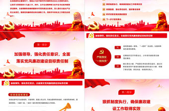 2021黨風廉政建設和防腐工作總結PPT模版