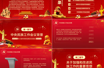 讓中華民族共同體牢不可破PPT紅色莊嚴(yán)學(xué)習(xí)貫徹中央民族工作會議精神黨課模板