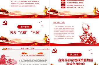 繼續扎實做好“六穩”“六保”工作PPT大氣黨政風深入學習貫徹中央經濟工作會議精神基層黨員專題黨課