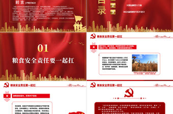 糧食安全責任PPT大氣精品中央農村工作會議部署糧食安全專題微黨課課件