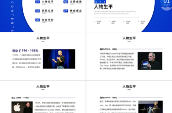 2021史蒂夫·喬布斯美國蘋果公司聯(lián)合創(chuàng)始人介紹動態(tài)PPT模板