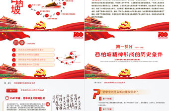 2021新中國從這里走來PPT關于談西柏坡精神的內涵和時代價值專題系列黨課課件模板下載