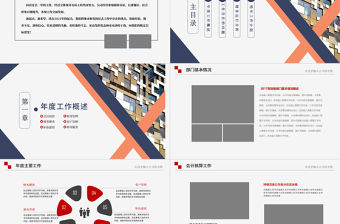 2022財務部年終工作總結PPT大氣時尚財務部處總監經理財務報告工作總結課件模板