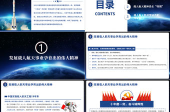 2021發揚特別能吃苦特別能戰斗特別能攻關特別能奉獻的載人航天精神PPT