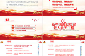 弘揚載人航天精神PPT弘揚革命傳統賡續紅色血脈凝聚奮進力量中國精神譜系專題講座黨課