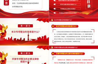 2021互聯網行業專項整治行動紅色中國風黨政PPT模板