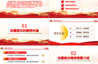學(xué)習(xí)抗震救災(zāi)精神PPT建黨100周年中國精神譜系萬眾一心眾志成城不畏艱險(xiǎn)百折不撓以人為本尊重科學(xué)黨課課件
