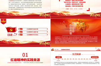 弘揚紅巖精神PPT建黨100周年中國精神譜系堅定理想信念養成浩然正氣傳承紅巖精神凝聚復興偉力黨課課件