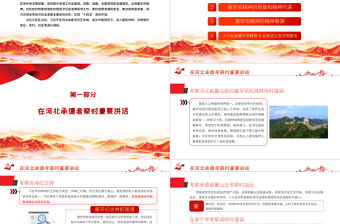 2021學習貫徹總書記在河北承德考察重要講話精神PPT弘揚塞罕壩精神扎實推進生態文明建設黨政黨課課件模板下載