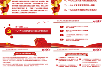 2021十八大以來黨的建設(shè)歷史性成就回眸PPT慶祝建黨100周年黨史學(xué)習(xí)系列黨課課件