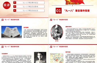 2021九一八事變90周年紀(jì)念日PPT紅色銘記歷史勿忘國恥真愛和平愛國主義教育黨課課件