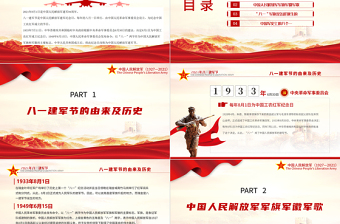 2021軍史鉤沉建軍94周年P(guān)PT八一建軍節(jié)軍史軍魂國(guó)防教育愛國(guó)教育黨課模板