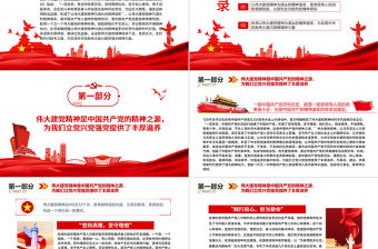 偉大建黨精神PPT紅色大氣傳承以偉大建黨精神為源頭的精神譜系黨員培訓黨課