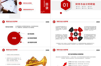2021會計財務管理培訓財務匯報紅色簡約商務PPT模板