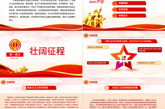 中國工運(yùn)的百年歷程與深刻啟示PPT紅色黨政風(fēng)2021建黨100周年工會黨課課件