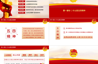 五四精神傳承有我PPT2022中國共青團建團100周年青春萬歲強國有我主題團課課件