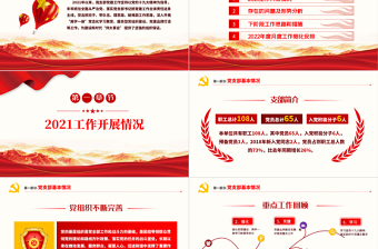 2021黨支部黨建年終總結(jié)暨2022工作計(jì)劃PPT不忘初心牢記使命學(xué)黨史專題系列黨課課件模板下載