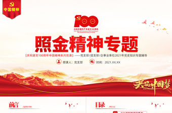 照金精神PPT革命薪火光芒永存發揚黨的光榮傳統和優良作風黨課課件