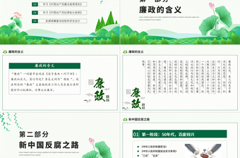 2021反腐倡廉糾風(fēng)整紀(jì)PPT清新中國風(fēng)黨員干部清廉廉潔廉政黨課課件