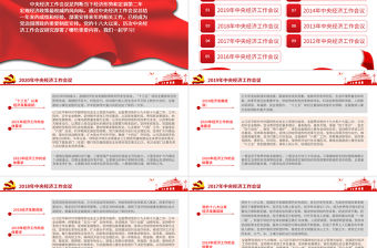 黨的十八大以來歷次中央經濟工作會議經濟發展成就來年經濟工作總體要求和主要任務總結黨課PPT課件