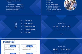 2022部門經理競聘報告PPT藍色簡潔風崗位競聘職位競選模板