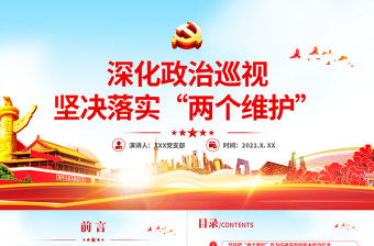 2021深化政治巡視堅決落實兩個維護政治巡察微黨課PPT課件