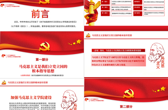 2021關(guān)于加強新時代馬克思主義學(xué)院建設(shè)的意見PPT馬克思主義是我們立黨立國的根本指導(dǎo)思想黨課課件