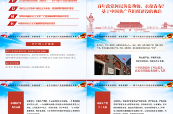 2021黨的組織建設PPT紅色黨建風百年大黨組織建設的歷程經(jīng)驗及啟示專題教育黨課課件